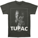 Tupac Praying Charcoal Classic T-Shirt