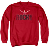 Rocky Victory Distressed Adult Crewneck Sweatshirt Red