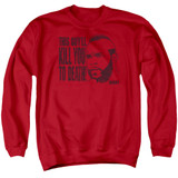 Rocky III Kill You To Death Adult Crewneck Sweatshirt Red