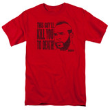 Rocky III Kill You To Death Adult 18/1 T-Shirt Red