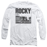 Rocky Top Of The Stairs Adult Long Sleeve T-Shirt White