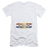 Rocky Championship Belt (Bottom Front) Adult 30/1 T-Shirt White