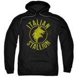 Rocky Italian Stallion Horse Adult Pullover Hoodie Sweatshirt Black