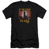 Rocky IV Condolences Premuim Canvas Adult Slim Fit 30/1 T-Shirt Black