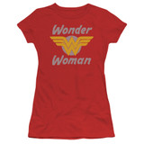 Wonder Woman Wonder Wings Junior Women's Sheer Original T-Shirt Red