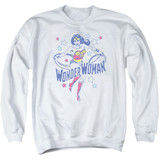 Wonder Woman Wonder Stars Adult Crewneck Sweatshirt White