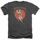 Wonder Woman Wonder Circle Adult Heather Original T-Shirt Charcoal