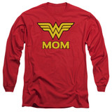 Wonder Woman Wonder Mom Adult Long Sleeve Original T-Shirt Red