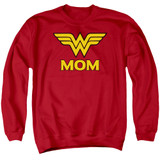 Wonder Woman Wonder Mom Adult Crewneck Sweatshirt Red