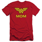 Wonder Woman Wonder Mom Adult 30/1 Original T-Shirt Red