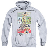 Wonder Woman WW75 Comic Page Adult Pullover Hoodie Sweatshirt Athletic Heather