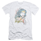 Wonder Woman Wonder Scroll Adult 30/1 Original T-Shirt White