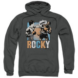 Rocky Rocky Pow Adult Pullover Hoodie Classic Sweatshirt Charcoal