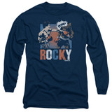 Rocky Rocky Pow Adult Long Sleeve Classic T-Shirt Navy