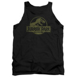 Jurassic Park Distressed Logo Adult Tank Top T-Shirt Black