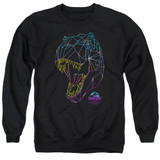 Jurassic Park Neon T-Rex Adult Crewneck Sweatshirt Black