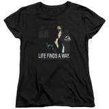 Jurassic Park Life Finds A Way Women's T-Shirt Black