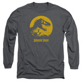 Jurassic Park T Rex Sphere Adult Long Sleeve T-Shirt Charcoal