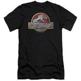 Jurassic Park Logo Adult 30/1 T-Shirt Black