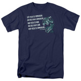 Jurassic Park God Creates Dinosaurs Adult 18/1 T-Shirt Navy