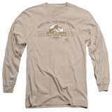Jurassic Park Survival Training Squad Adult Long Sleeve T-Shirt Sand