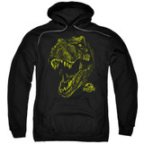 Jurassic Park Rex Mount Adult Pullover Hoodie Sweatshirt Black