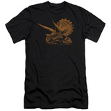 Jurassic Park Tri Mount Premuim Canvas Adult Slim Fit T-Shirt Black