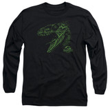 Jurassic Park Raptor Mount Adult Long Sleeve T-Shirt Black