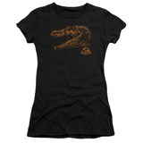 Jurassic Park Spino Mount Junior Women's Sheer T-Shirt Black