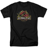 Jurassic Park Something Has Survived Adult 18/1 T-Shirt Black