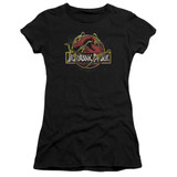 Jurassic Park Something Has Survived Junior Women's Sheer T-Shirt Black