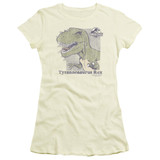 Jurassic Park Retro Rex Junior Women's Sheer T-Shirt Cream