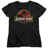 Jurassic Park Classic Logo Women's T-Shirt Black