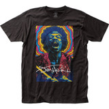 Jimi Hendrix Rainbow Drawing Fitted Jersey Classic T-Shirt