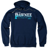 Parks and Recreation Pawnee Adult Pullover Hoodie Sweatshirt Navy