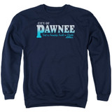 Parks and Recreation Pawnee Adult Crewneck Sweatshirt Navy