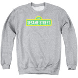 Sesame Street Logo Adult Crewneck Sweatshirt Athletic Heather