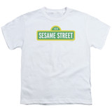 Sesame Street Logo Youth T-Shirt White