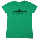 Sesame Street One Color Dark Women's T-Shirt Kelly Green