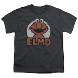 Sesame Street Elmo Name Youth T-Shirt Charcoal