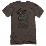 Sesame Street Early Grouch Premium Adult 30/1 T-Shirt Charcoal