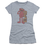 Sesame Street Vintage Elmo Junior Women's Sheer T-Shirt Athletic Heather