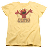 Sesame Street Elmo Iron On Women's T-Shirt Banana
