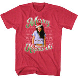 Saved By The Bell Merry Kapowski Cherry Heather Adult T-Shirt