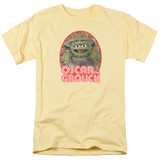 Sesame Street Oscar Iron On Adult 18/1 T-Shirt Banana