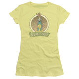 Sesame Street Stacked Group Junior Women's Sheer T-Shirt Banana