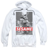 Sesame Street Sesame Adult Pullover Hoodie Sweatshirt White
