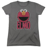 Sesame Street Elmo Smile Women's T-Shirt Charcoal