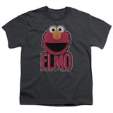 Sesame Street Elmo Smile Youth T-Shirt Charcoal