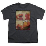 Sesame Street Photo Booth Elmo Youth T-Shirt Charcoal